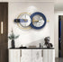 Blue with gold metal wall clock imported